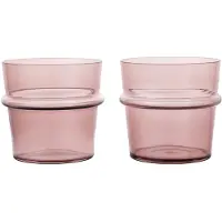 Ferm Living Waterglas Boya Low Mauve 300 ml (Set van 2)