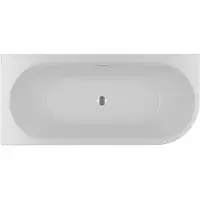 Riho Ligbad Halfvrijstaand Desire Corner Rechts 170x77x60 Acryl Mat Wit met Fall Overloop en LED Verlichting