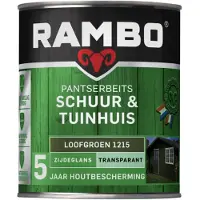 Rambo Pantserbeits Schuur &amp; Tuinhuis Zijdeglans Loofgroen 2.5L