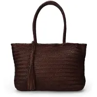 Manfield Handtas donkerbruin