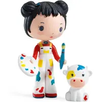 Djeco tinyly speelfiguur Barbouille & Gribs - kunstzinnig speelgoed.