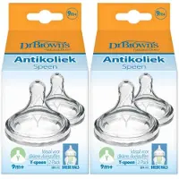Dr. Browns 2x Options+ Speen Y-cut Brede Halsfles Transparant 2 Stuks