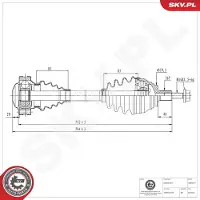 ESEN SKV 40SKV277 Aandrijfas
