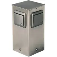Albert Tuinstopcontact Plugpole 4-voudig 25cm RVS