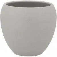 DK Design Bloempot/plantenpot - Vinci - lichtgrijs mat - voor kamerplant - D15 x H17 cm