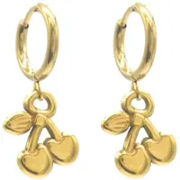 Yehwang oorbellen kersen - earrings cherry - kleur goud - stainless steel - waterproof - musthave - cadeau