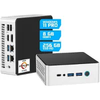 GMR Ultra Mini PC - Smart Computer – Snelle AMD Silver | Windows 11 Pro | 8GB RAM | 256GB SSD | USB-C | WiFi & Bluetooth | VESA Mount | Dual Monitor Support | 3 Jaar Garantie