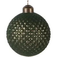 Clayre & Eef Kerstbal Overig Ø 8x9 cm Groen Glas Kerstballen