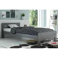 BMS - Bed - 120x200 cm - Met Matras - Graphiet