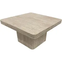 Oviala - 80 cm vierkante salontafel met natuurlijke uitstraling - Paula