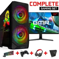 GMR Game Computer SET geschikt voor Minecraft / Ryzen 5 - RTX 3050 - 16GB - 500GB SSD / Inclusief 27" Gaming Monitor, Muis & Toetsenbord, Headset & Muismat