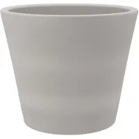 DK Design Bloempot/plantenpot - Vinci - lichtgrijs mat - voor kamerplant - D28 x H34 cm