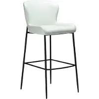 Hioshop Glam Dan-Formorous barstoel PU-kunstleer wit.