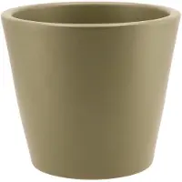 DK Design Bloempot/plantenpot Vinci - olijfgroen mat - voor kamerplant - D19 x H21 cm
