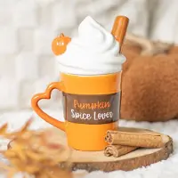 Something Different - Pumpkin Spice Latte Shaped Lidded Mok/beker - Multicolours