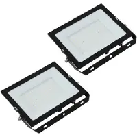 PRIOS LED-buitenspot Maikel, 150 W, metaal, set van 2 Maikel , zwart, Aluminium, Modern, LED wandlamp buiten