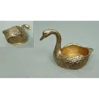 Meander Kaarshouder Zwaan – Goudkleur – 8×5×6 cm – Decoratief & Sfeervol
