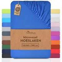 NatureMark Microvezel hoeslaken in vele maten en kleuren, 140x200cm Koningsblauw