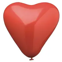 Papstar 4 Ballonnen Ø 30 cm rood Heart large