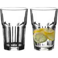 Urban Living Waterglazen/drinkglazen Vegas - tumbler - 2x - transparant - 500 ml