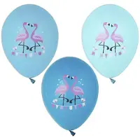 Papstar 6 Ballonnen Ø 29 cm assorti kleuren Flamingo