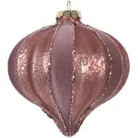 Clayre & Eef Kerstbal Overig Ø 10x10 cm Roze Glas Kerstballen