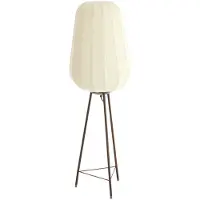 Light & Living Vloerlamp Ø42x133 cm BIBURY hout print donker bruin+wit