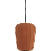 Light & Living Hanglamp Ø30x37,5 cm BIBURY hout print donker bruin+terra