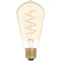 Creative Cables Gold 1800k Carbon Line Curved Filament With Edison Spiral 4w Led-lamp