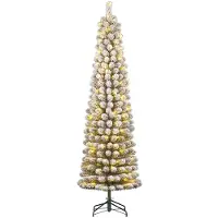 Black Box Kunstkerstboom Charlton Besneeuwd Met 90 Lampjes Warm Wit D 48 H 155 Cm