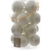 Ksd 16 Kerstballen glas emaille-mat 80mm winterwit