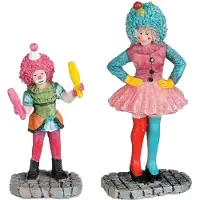 Luville Molendam Carnaval clowns | 3,5 x 2,5 x 8 cm | 2 stuks