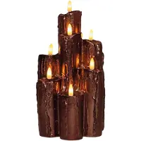 Annas collection Druipkaars 7x3d vlam 25,5x15 cm brons Anna's Collection