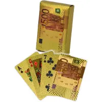 HOT Games Speelkaarten 500 Euro Goud 100% kunststof