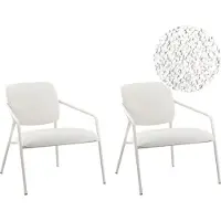 Beliani LOA - Set van 2 fauteuils - Gebroken wit - Polyester