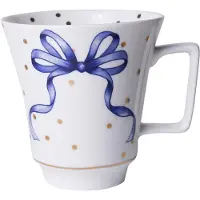 Heinen Delfts Blauw Theemok Kerstengel strik - Porselein - 350 ml