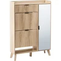 Beliani MOONIE - Schoenenkast - Lichtbruin - MDF