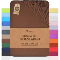 NatureMark Microvezel hoeslaken in vele maten en kleuren, 180x200cm chocoladebruin