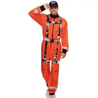 Leg avenue - Cosmic Astronaut ZipUp Jumpsuit Kostuum - L - Oranje