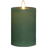 Anna's Collection Oplaadbare led kaars 7,5 x 10 cm | Jade Groen | Bewegende vlam