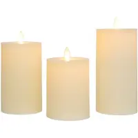 Annas collection Stompkaars-USB wax d7,5 cm ivoor set van 3 Anna's Collection