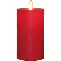 Anna's Collection Oplaadbare led kaars 7,5 x 12,5 cm | Rood | Bewegende vlam