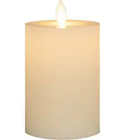 Anna's Collection Oplaadbare led kaars 7,5 x 10 cm | Wit | Bewegende vlam