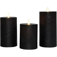Annas collection Stompkaars-USB wax d7,5 cm zwart set van 3 Anna's Collection