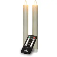 Anna's Collection LED Dinerkaars Rustiek Ivoor D 2 H 23 Cm 2 Stuks