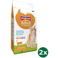 Smolke cat adult kip / rijst kattenvoer 2x 4 kg