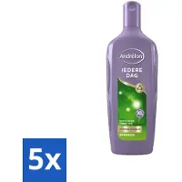Andrélon 5 x - Iedere Dag - Shampoo - 450 ml - Dagelijks Shampoo - Fris Haar - Luchtig Haar - Zonnebloemextract Shampoo - Gezond Haar