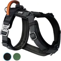 Jake and Jacky Hondentuigje Hond Medium - Anti-Trek Tuig - Y Tuig Hond - Hondenharnas - Zwart - Maat S
