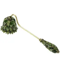 MEA Kaarsendover Blaadjes met Strass – Groen – 17×4,5×5,5 cm – Elegant & Functioneel