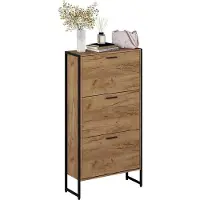 Vicco Folda Schoenklaprek – 63 x 119 cm met 3 kantelcompartimenten Goldkraft eik/zwart